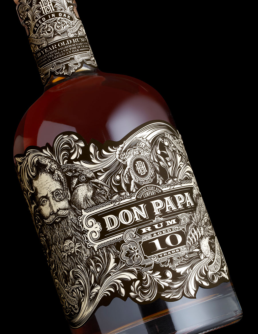 Rhum Don Papa 10 ans Edition limitée 43% et ses 2 verres