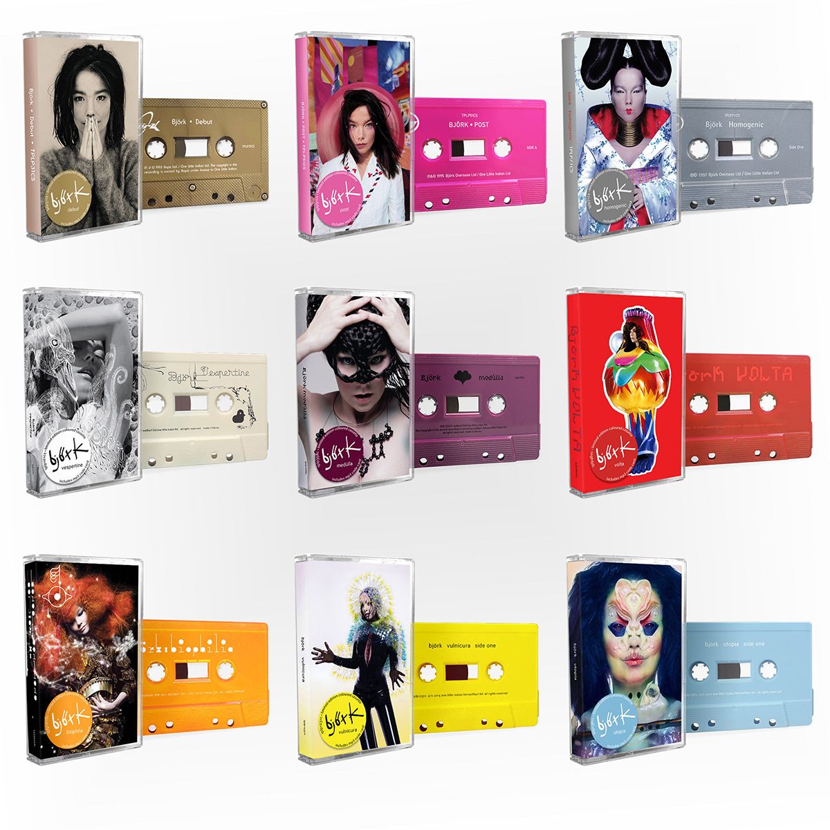 bjork albums cassettes reedition