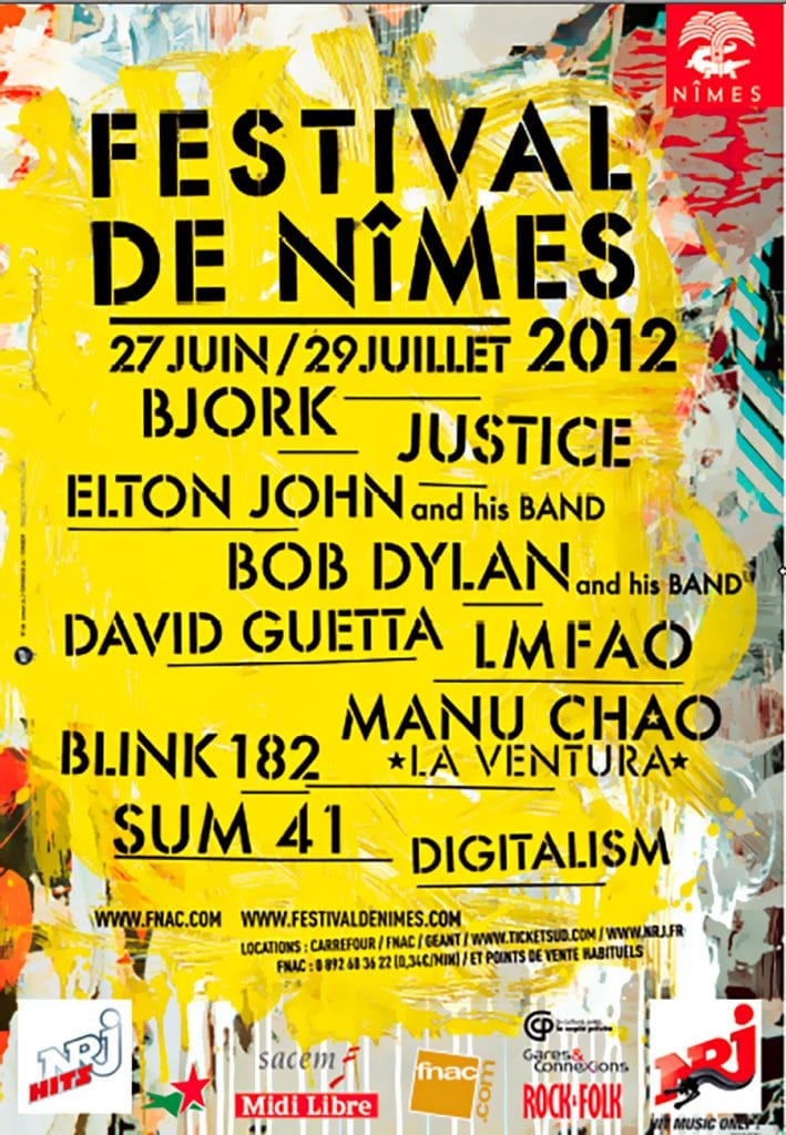 Affiche FESTIVAL DE NIMES 2012 Festival de Nîmes - affiche festival