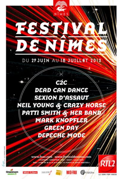 Affiche FESTIVAL DE NIMES 2013 Festival de Nîmes - affiche festival
