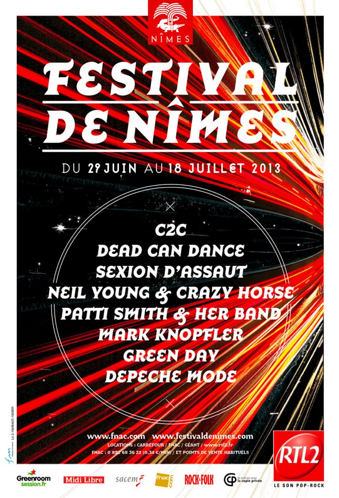 Affiche FESTIVAL DE NIMES 2013 Festival de Nîmes - affiche festival