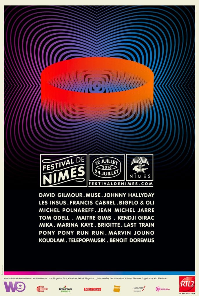 Affiche FESTIVAL DE NIMES 2016 Festival de Nîmes - affiche festival