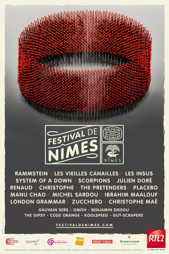 Affiche FESTIVAL DE NIMES 2017 Festival de Nîmes - affiche festival