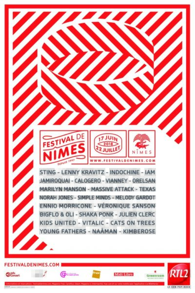 Affiche FESTIVAL DE NIMES 2018 Affiche FESTIVAL DE NIMES 2018
