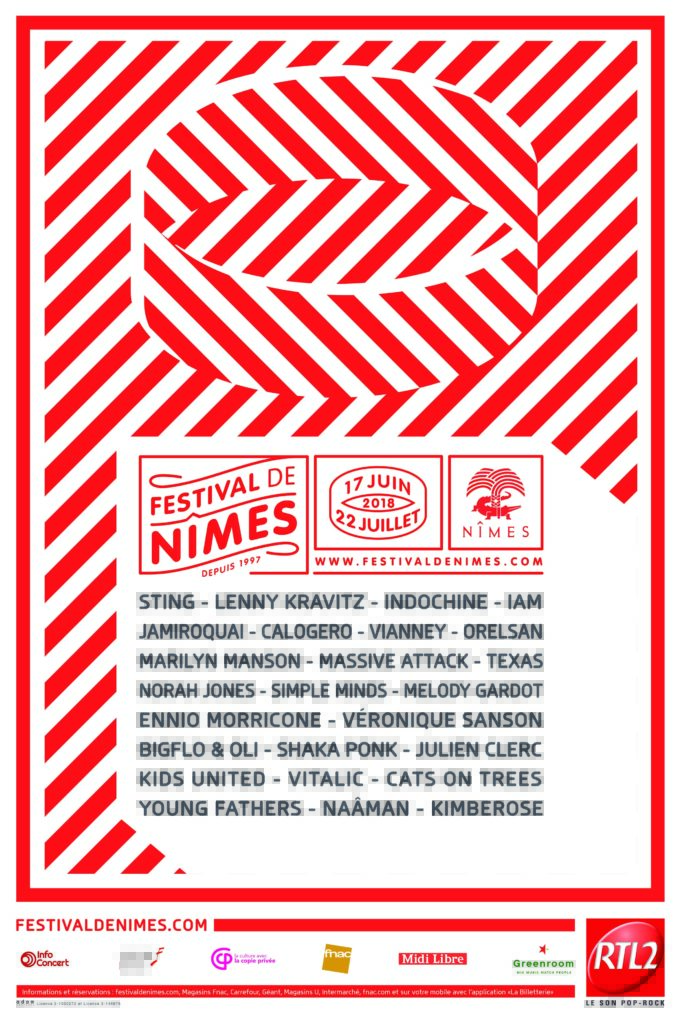Affiche FESTIVAL DE NIMES 2018 Affiche FESTIVAL DE NIMES 2018