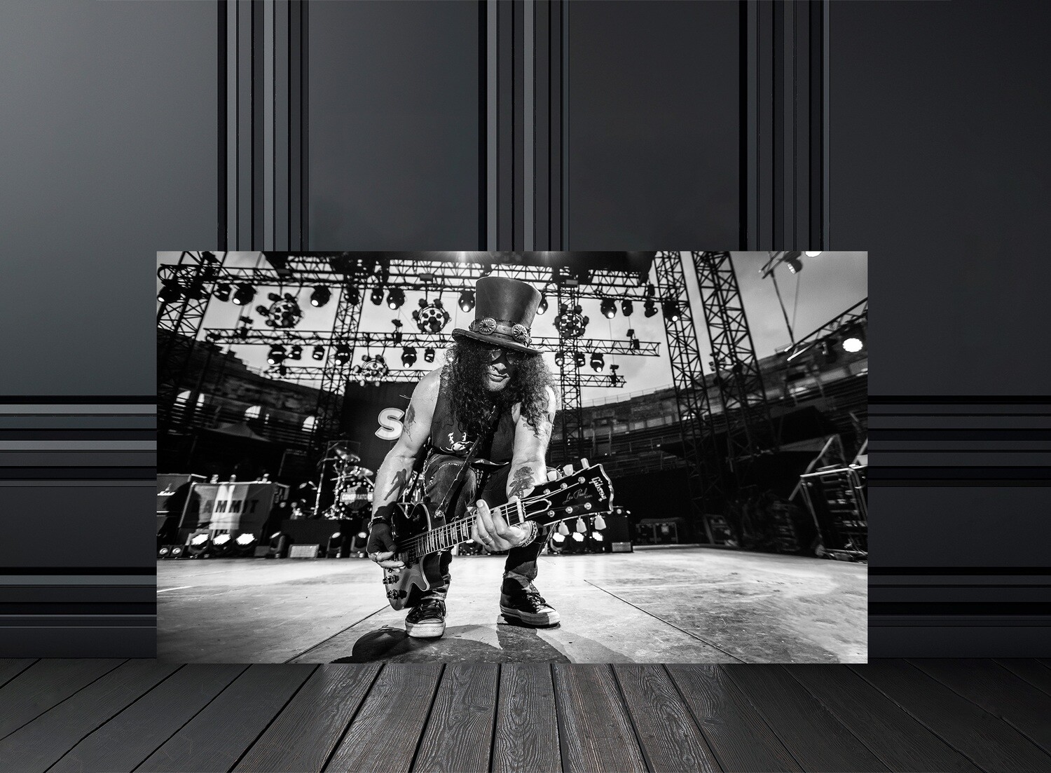 Photo noir et blanc concert slash - Crédit photo Eric CANTO
