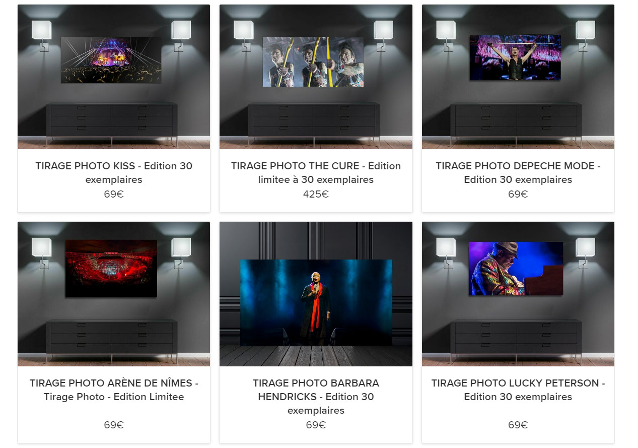 Vente photos de concert