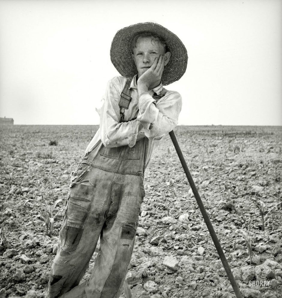 Dorothea Lange, photographe engagée 1895-1965 La crise américaine des années 30. Ici un jeune garçon fermier 1936
