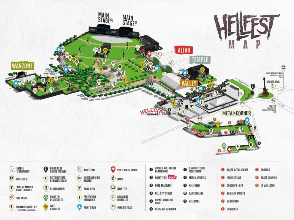 Tee-shirt du Hellfest, festival et nouvelle collection 2023 Hellfest plan
