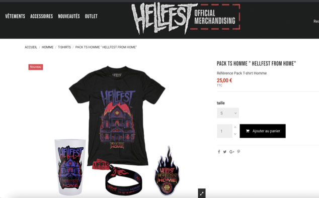 merchandising du Hellfest
